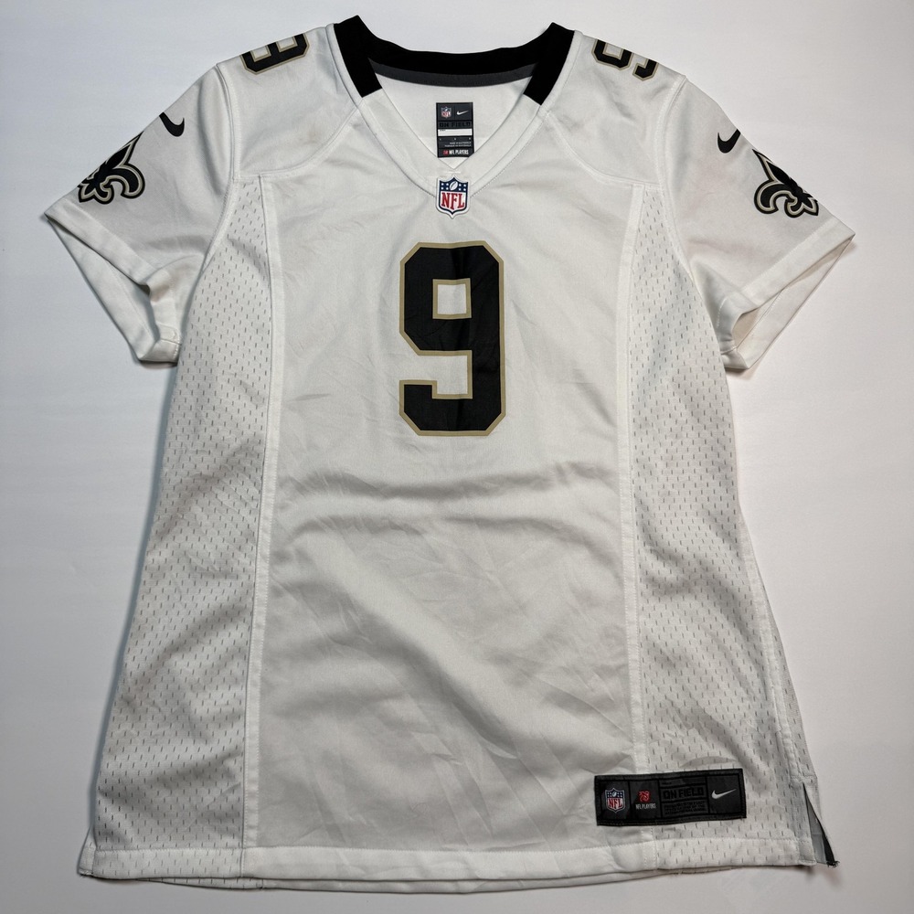 New Orleans Saints Jersey Womens Large White NFL Football Drew Brees Nike